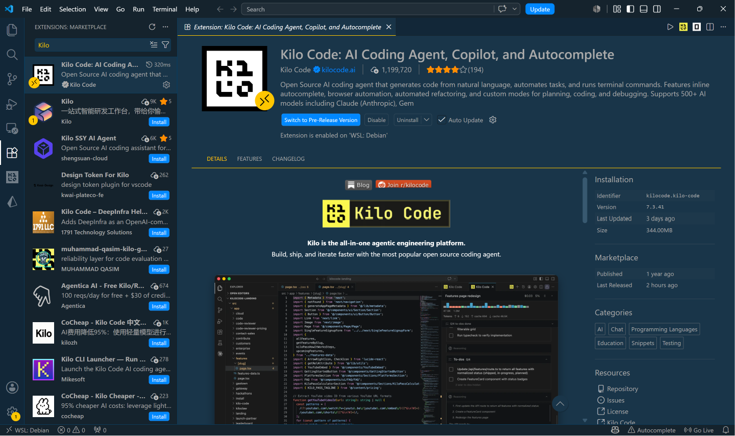 Install KiloCode